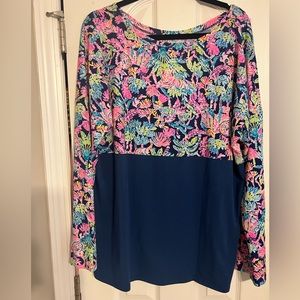 Lilly Pulitzer Oyster Bay Navy Seen and Never Herd XXL